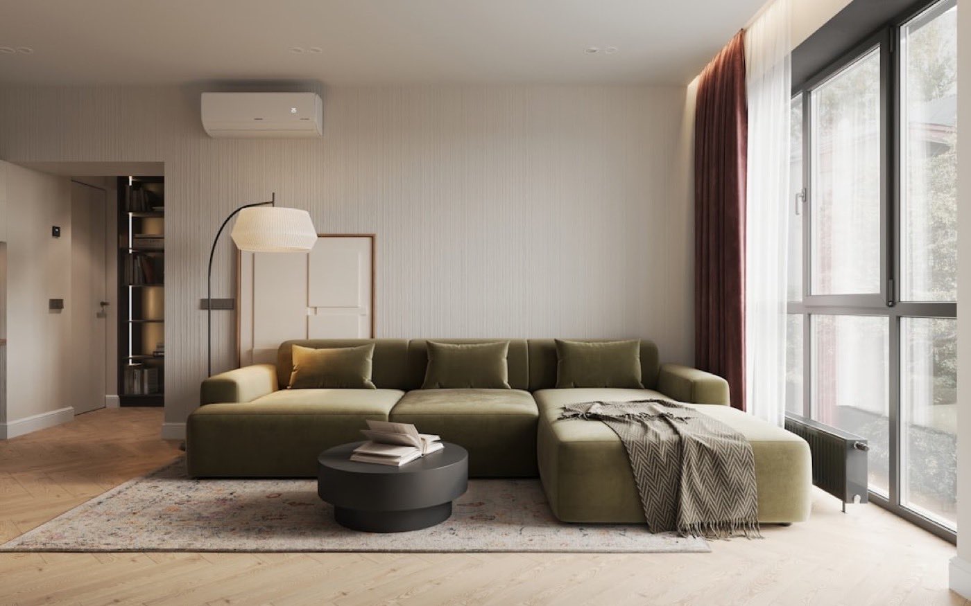 Salon w apartamencie na wynajem
